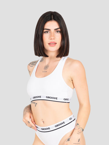 BASIC BRALETTE UND006W WHITE GROOVE 