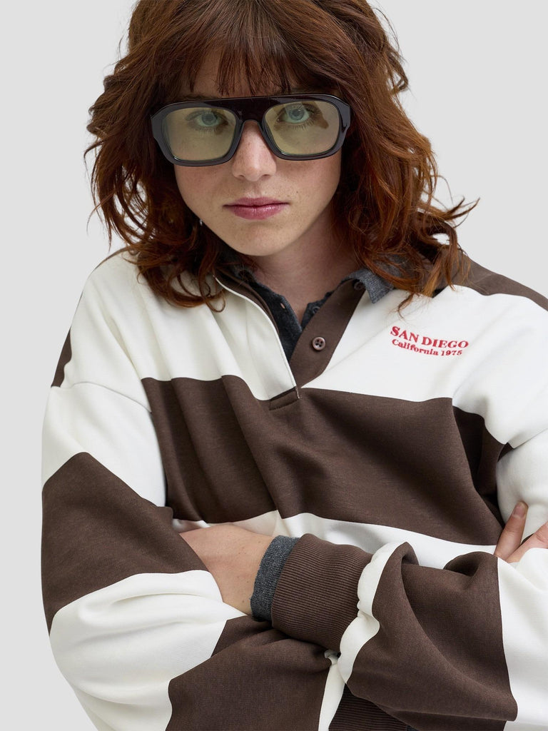 JXPALOMA LOOSE LS STRIPE POLO SWT 12286266 BRACKEN JJXX 