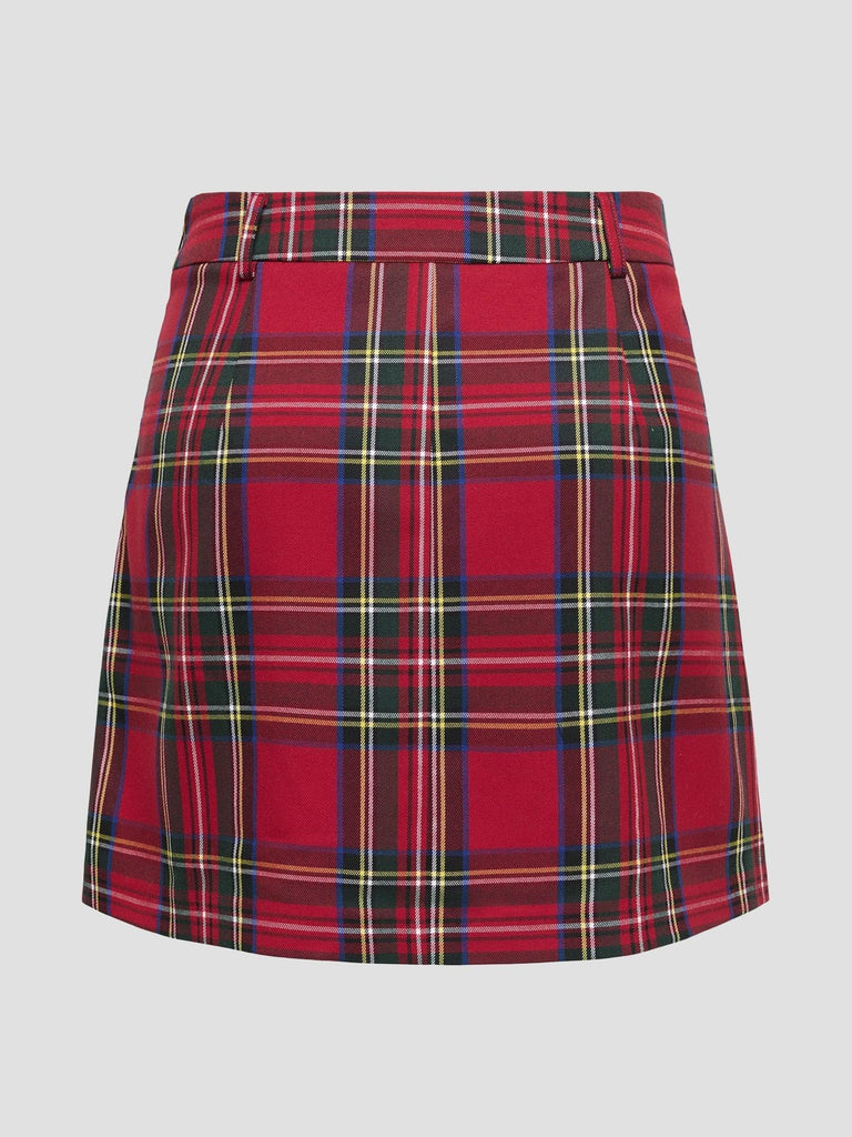 ONLCATRIN LIFE HW CHECK SKIRT TLR CS 15365500 HIGH RISK RED ONLY 