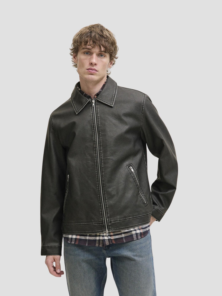 JJECASABLANCA PU JACKET NOOS 12278839 BLACK JACK&JONES 