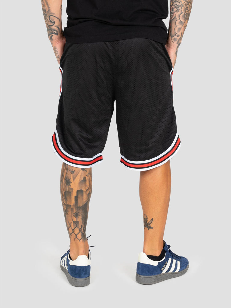 BASKETBALL SHORT MESH BANDE BSKSH001 BLACK GROOVE 