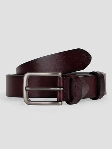 LEATHER BELT 2.8 GRO4004 COFFEE GROOVE 