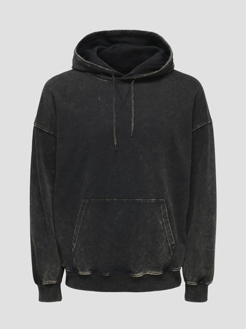 ONSDAVID WASHED VTG HOODIE SWEAT 22031917 BLACK ONLY&SONS 