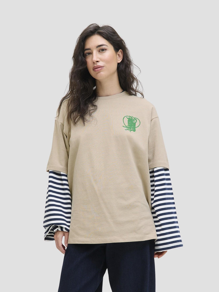 JXMILLOW LOOSE SS TEE JRS 12264392 FEATHER GRAY JJXX 