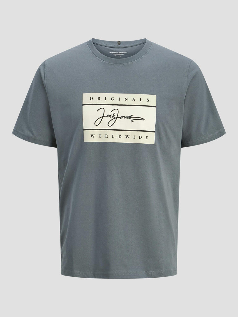 JORFREDERIKSBERG BOXSCRIPT TEE SS SN JNR 12278408 STORMY WEATHER JACK&JONES 
