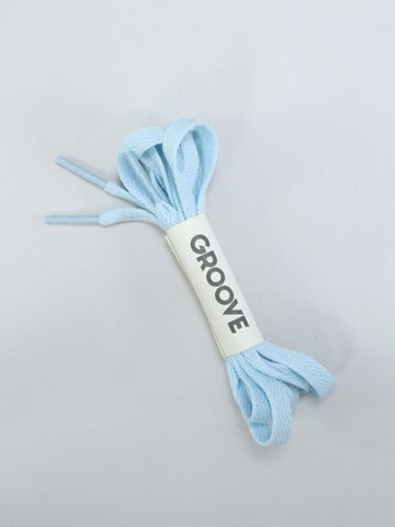 LACCI PIATTI COLORATI LUNGHEZZA 100CM GRO6000 AZZURRO GROOVE 