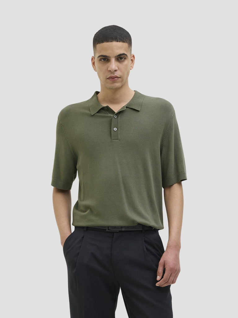 JPRCCWILLIAM KNIT POLO SS 12275454 FOUR LEAF CLOVER JACK&JONES 