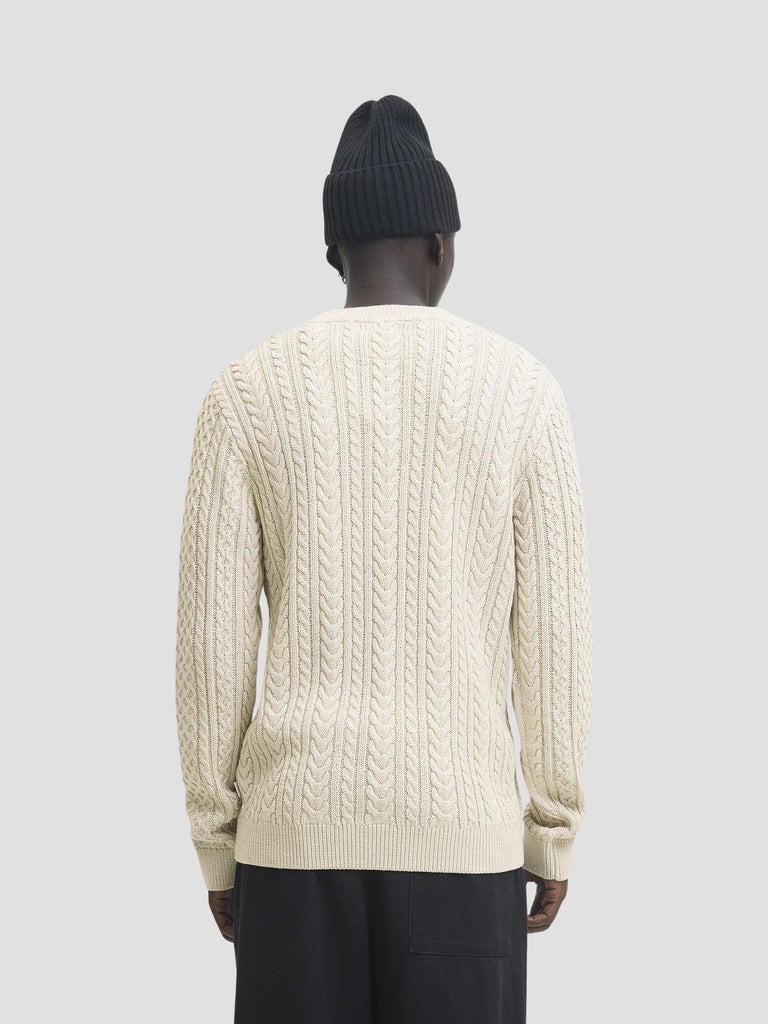 JPRBLUSEAN KNIT CABLE CREW NECK SN 12283486 SILVER LINING JACK&JONES 