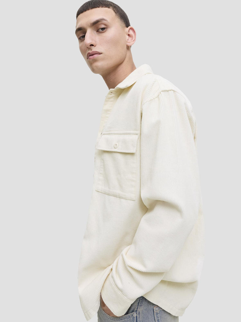 JJEPERFECT CORDUROY OVERSHIRT LS SN 12278825 ANTIQUE WHITE JACK&JONES 