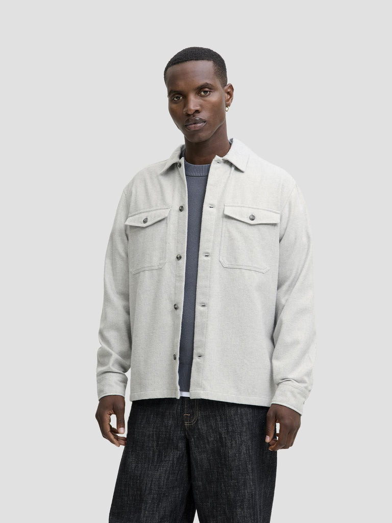 JJEPERFECT MELANGE OVERSHIRT LS SN 12278822 LIGHT GREY MELANGE JACK&JONES 