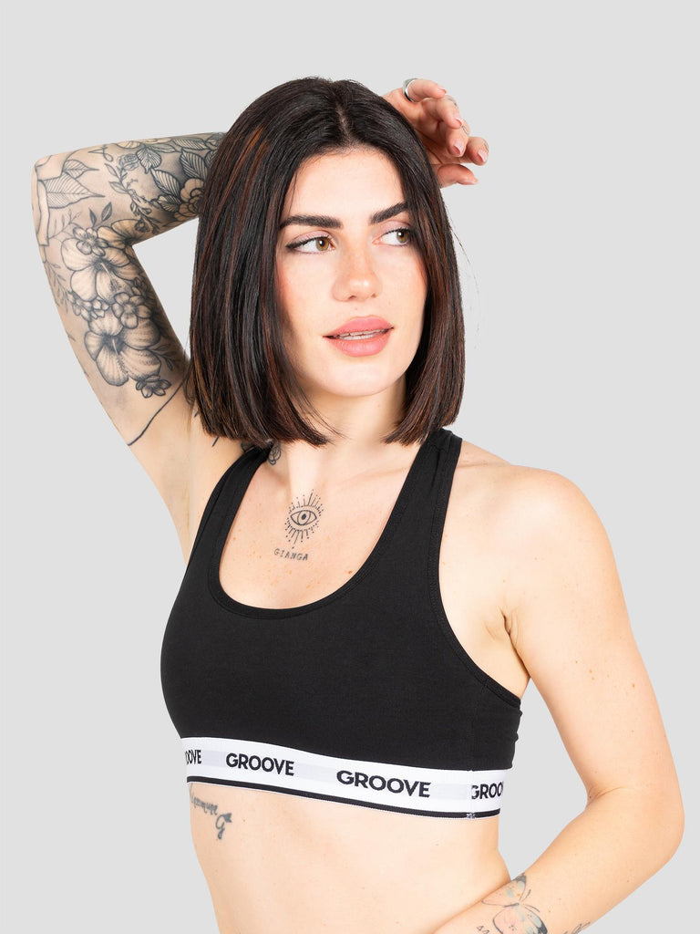 BASIC BRALETTE UND006W BLACK GROOVE 