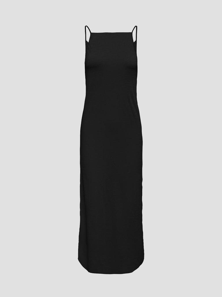 ONLCHIGO LIFE STRAP SATIN MAXI DRESS WVN 15340535 BLACK ONLY 