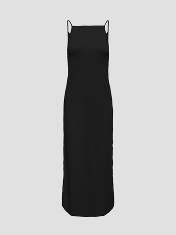 ONLCHIGO LIFE STRAP SATIN MAXI DRESS WVN 15340535 BLACK ONLY 