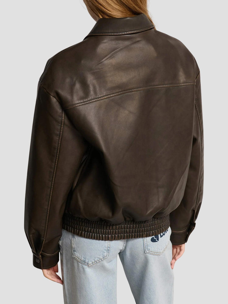 BOMBER SIMILPELLE ORAN BROWN SUITE BENEDICT 