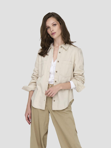 ONLSILLA L/S FITTED SHIRT CC PNT 15338783 ECRU ONLY 