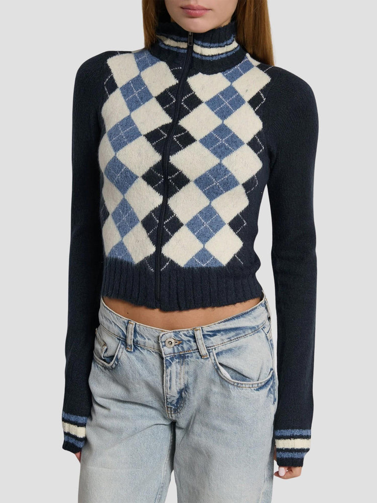 CARDIGAN A ROMBI PERTY DK NAVY SUITE BENEDICT 