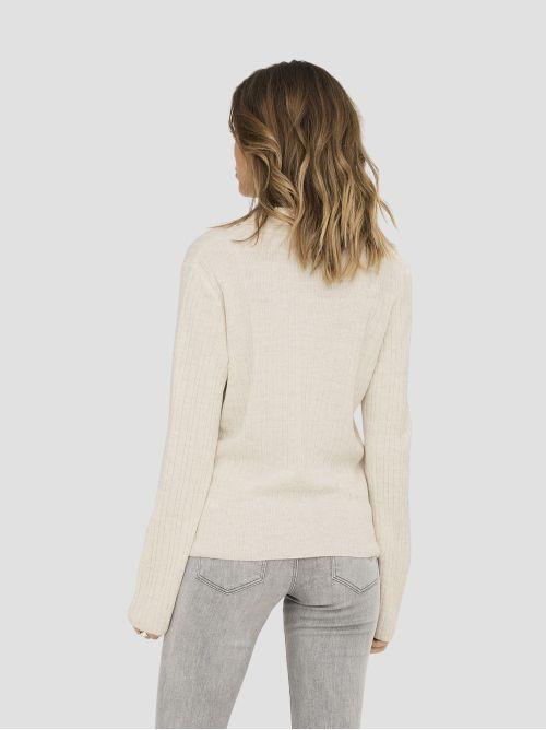 ONLTHEA LS BUTTON POLO CARDIGAN KNT 15353029 PUMICE STONE ONLY 
