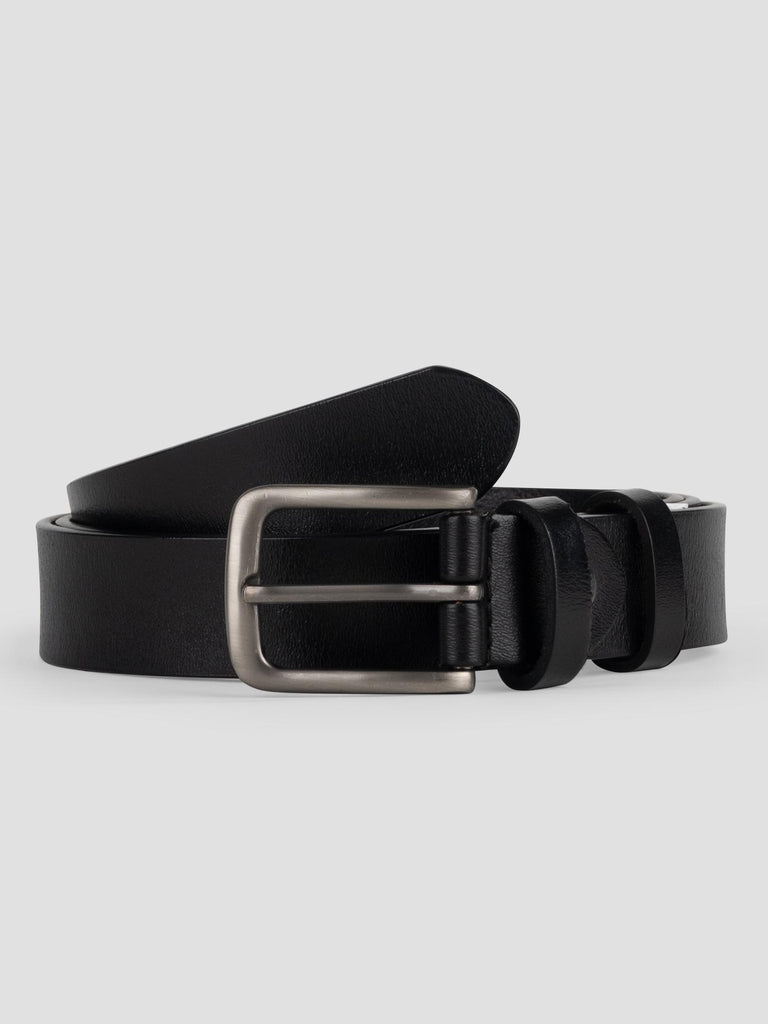 LEATHER BELT 2.8 GRO4004 BLACK GROOVE 
