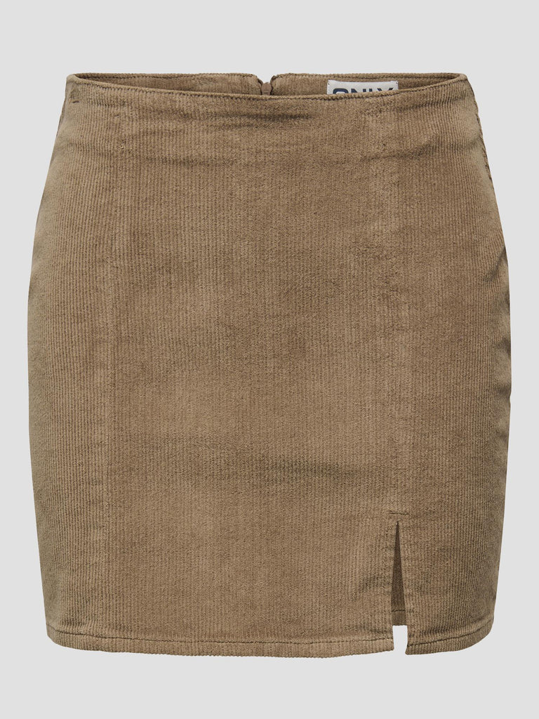 ONLLENI-GLOBAL SHORT CORD SLIT SKIRT PNT 15353633 COCOA CREME ONLY 