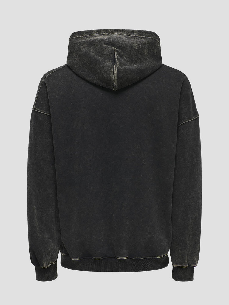 ONSDAVID WASHED VTG HOODIE SWEAT 22031917 BLACK ONLY&SONS 
