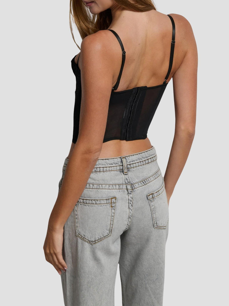 BUSTINO STECCATO IN PIZZO AGAIN NERO SUITE BENEDICT 