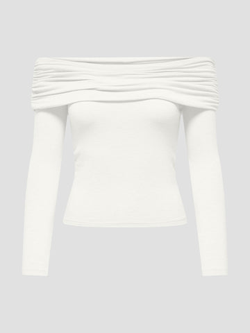 ONLGLAMOUR L/S OFF SHOULDER TOP CC JRS 15339759 CLOUD DANCER ONLY 