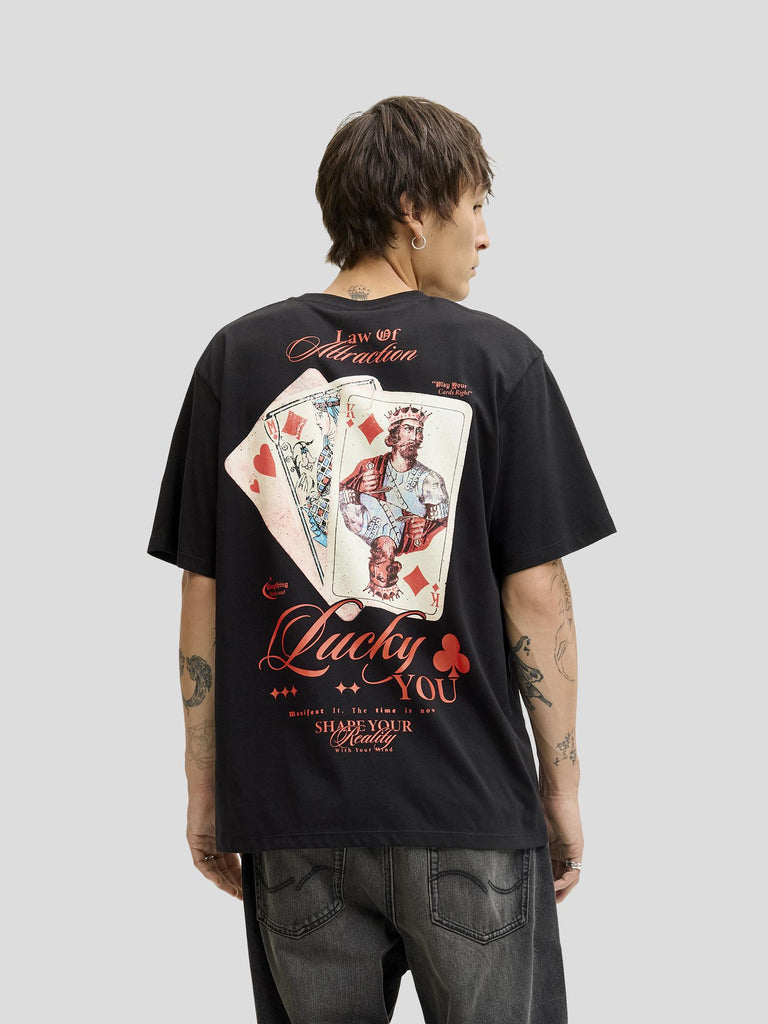 JORVINTAGE GAMES TEE SS CREW NECK TG 12287580 CARDS JACK&JONES 