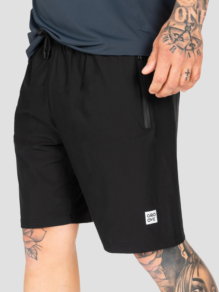 SPORT SHORT QUICKDRY TECHSHORT001 BLACK GROOVE 