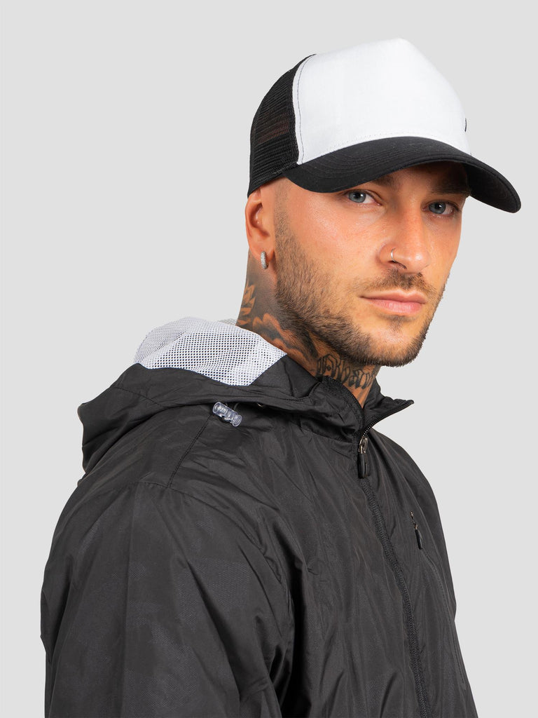 SNAPBACK TRUCKER C751 BLACK WHITE GROOVE 