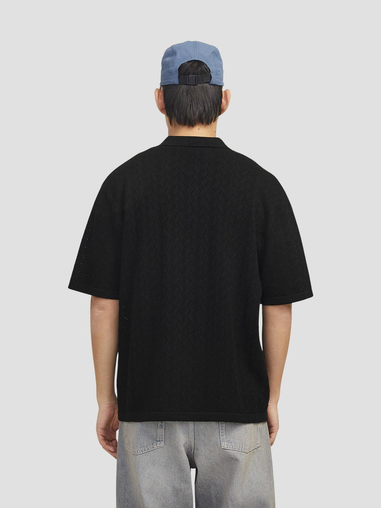 JORTYLER KNIT SS POLO SN 12272863 BLACK JACK&JONES 