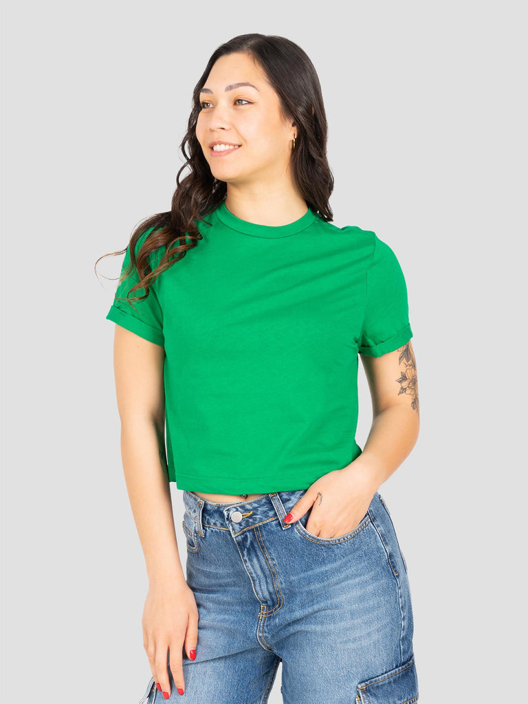 CROPPED JERSEY BARL102W VERDE BANDIERA GROOVE 