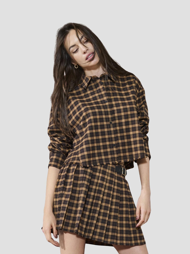 ONLCAT LIFE L/S CHECK SHIRT PNT 15357803 CHIPMUNK ONLY 