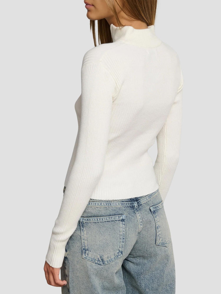 MAGLIA CON ZIP POSH252 OFFWHITE SUITE BENEDICT 