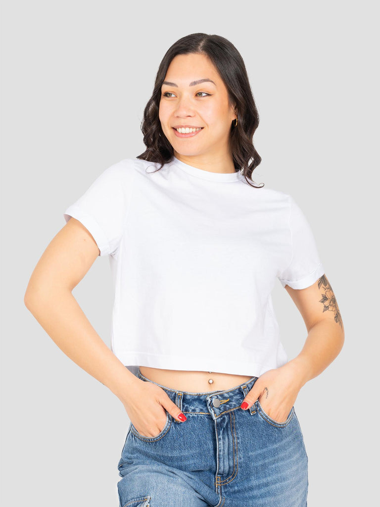 CROPPED JERSEY BARL102W BIANCO GROOVE 