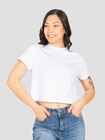 CROPPED JERSEY BARL102W BIANCO GROOVE 