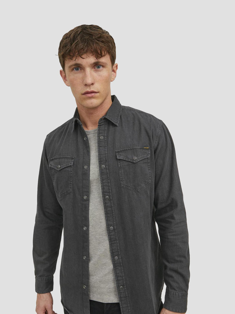 SHERIDAN SHIRT L/S NOOS 12138115 BLACK DENIM JACK&JONES 