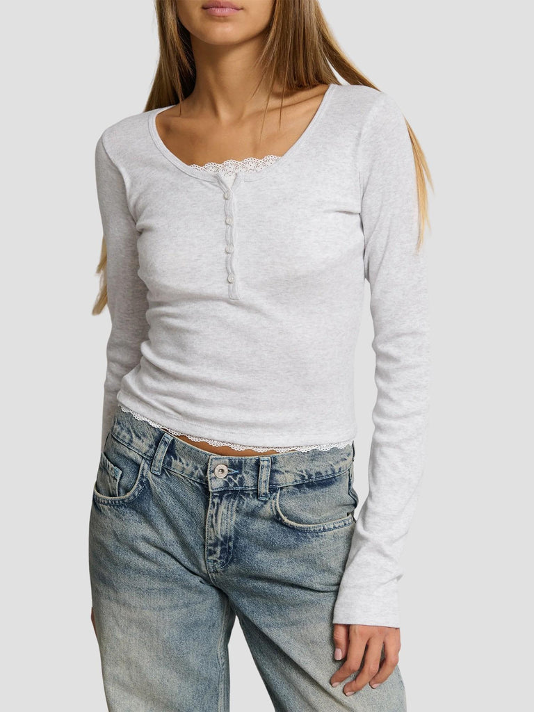TOP DOPPIO CON PIZZO GENEVE252 PEARL MEL SUITE BENEDICT 