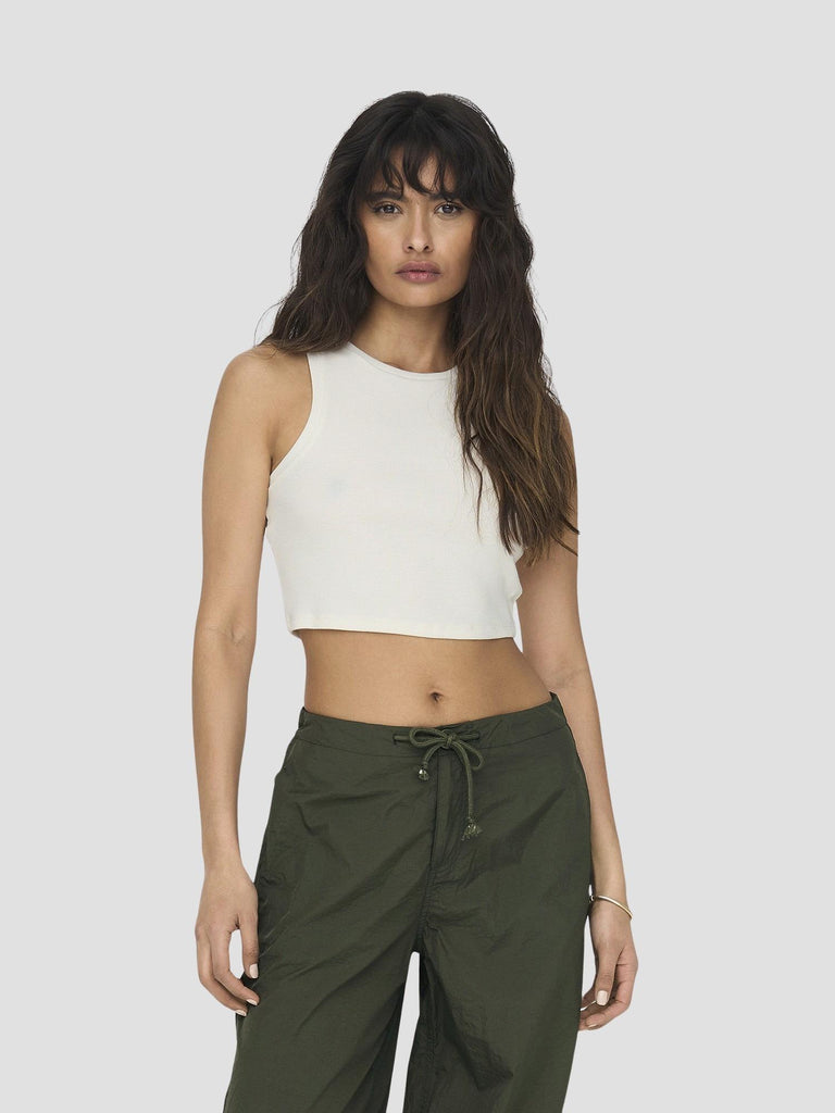 ONLVILMA S/L CROPPED TANK TOP JRS NOOS 15282771 CLOUD DANCER ONLY 