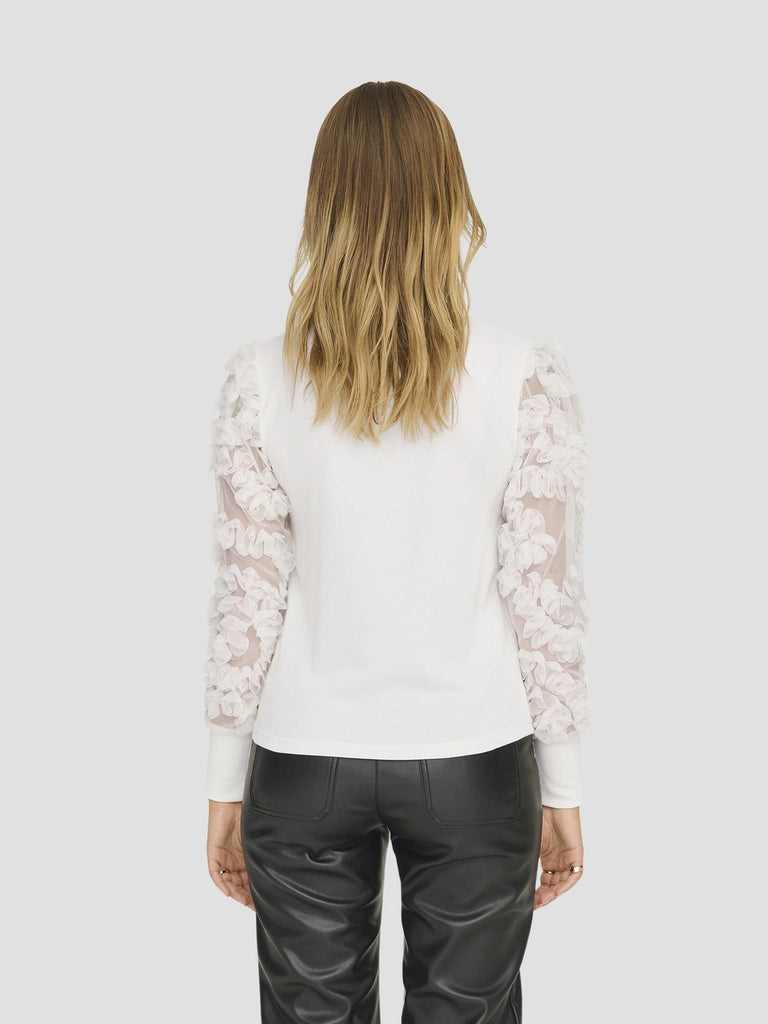 JDYFAIRVIEW L/S SWEAT JRS NOOS 15220558 WHITE ALYSSUM JACQUELINE DE YONG 