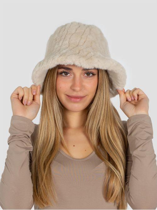FURRY BUCKET CAP016 BEIGE GROOVE 