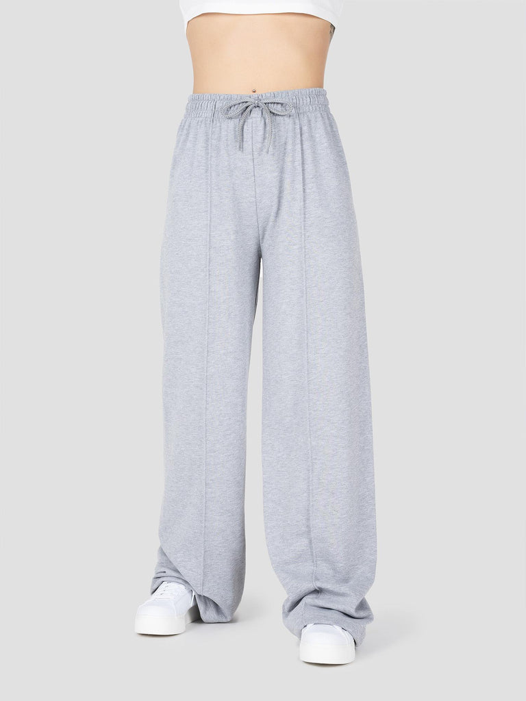 GROOVE PANTALONE TUTA NEW OVER MAXI PANT PESO MEDIO BARL424W GRIGIO MELANGE GROOVE 