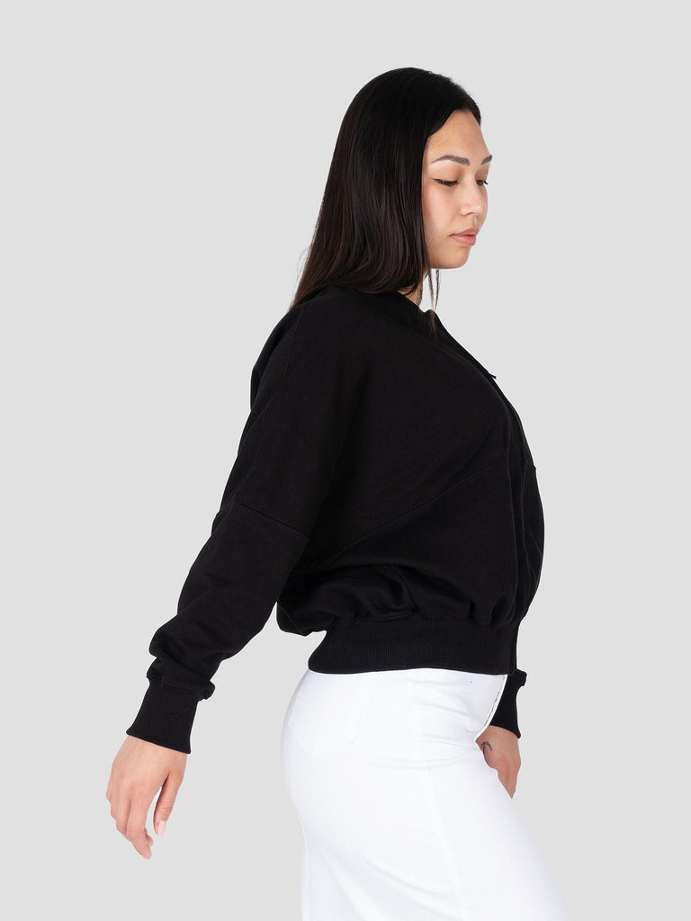 GROOVE FELPA ZIP CROP BARL339W NERO GROOVE 