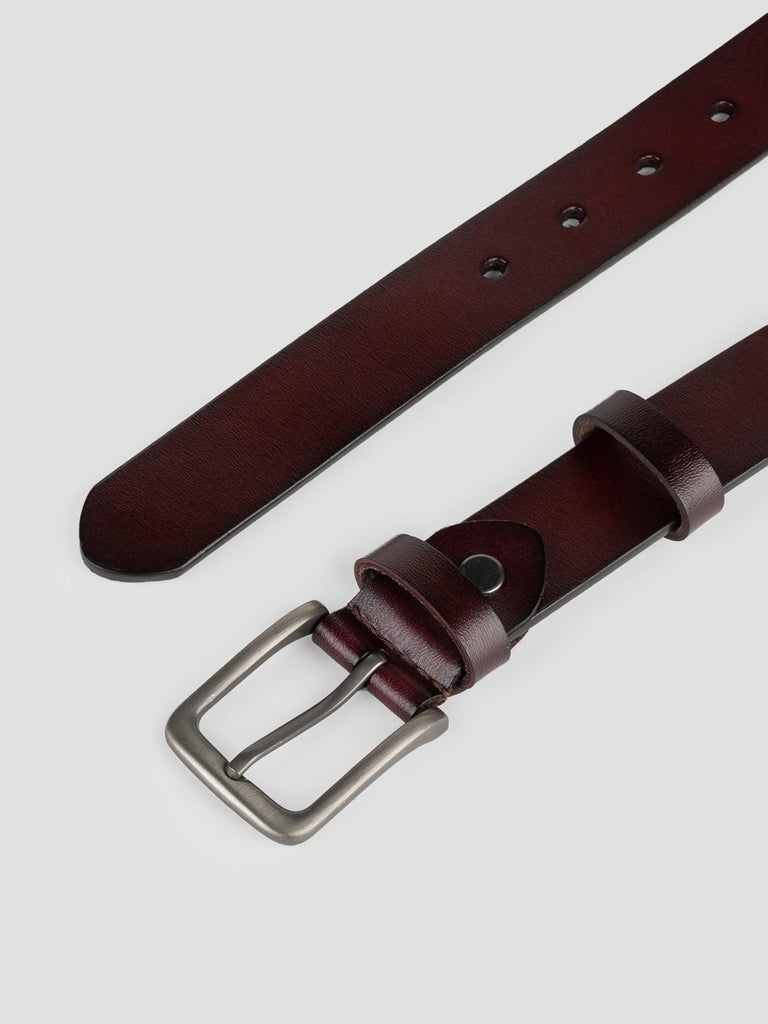 LEATHER BELT 2.8 GRO4004 COFFEE GROOVE 