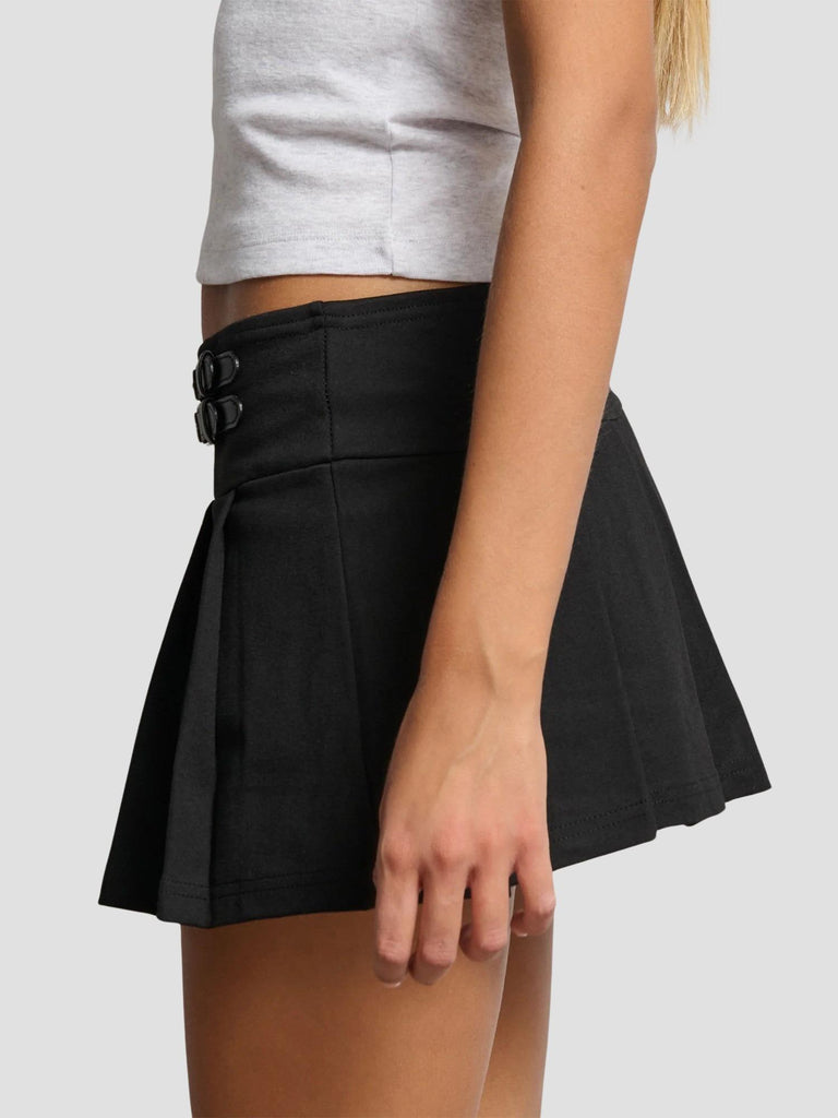 SKORT A PIEGHE CON FIBBIE FILASIS BLACK SUITE BENEDICT 