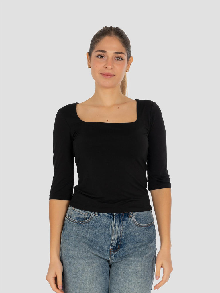 MODAL COLLO AMPIO MANICA 3/4 N1853 NERO GROOVE 