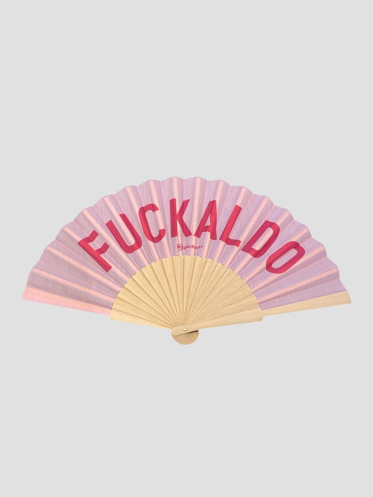 FOLDING FAN BAMBOO RIBS P0409 FA FUCKCALDO PIU' FORTY 
