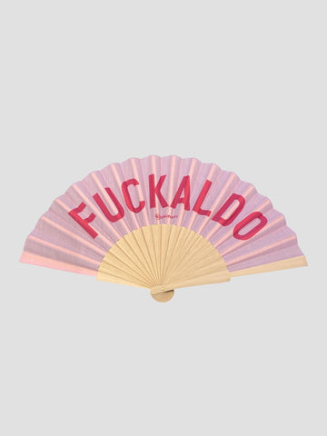 FOLDING FAN BAMBOO RIBS P0409 FA FUCKCALDO PIU' FORTY 