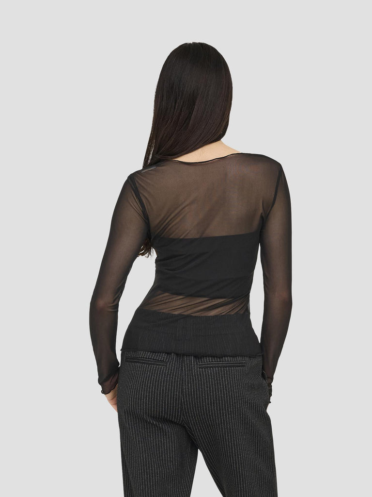 JDYELSA NEW L/S O NECK TOP JRS NOOS 15356004 BLACK JACQUELINE DE YONG 