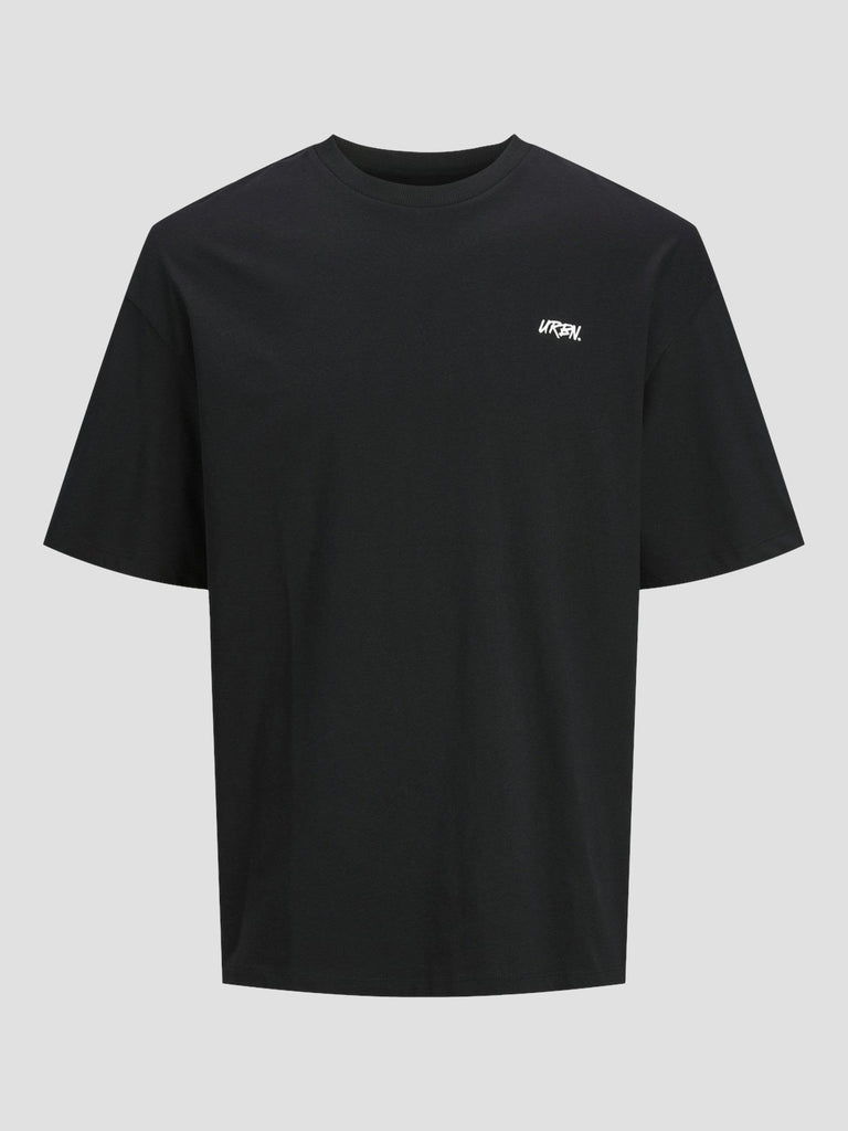 JJSCRIPT BRADLEY TEE SS CREW NECK 12269361 BLACK JACK&JONES 