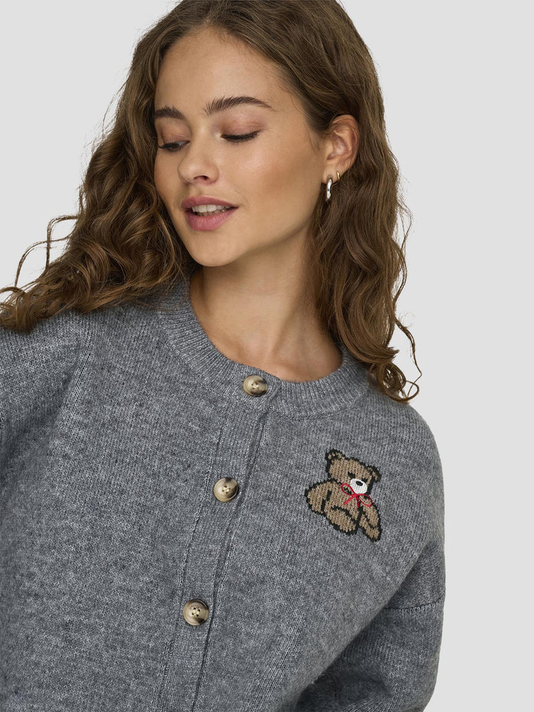ONLTEDDY LS CARDIGAN EX KNT 15357743 MEDIUM GREY MELANGE ONLY 